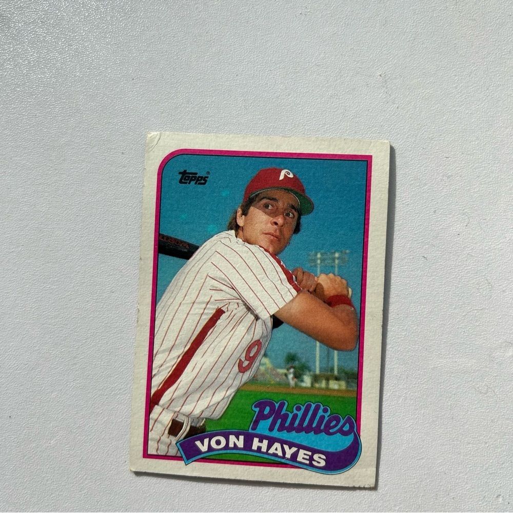 Topps Phillies Trading Card - Red and Blue